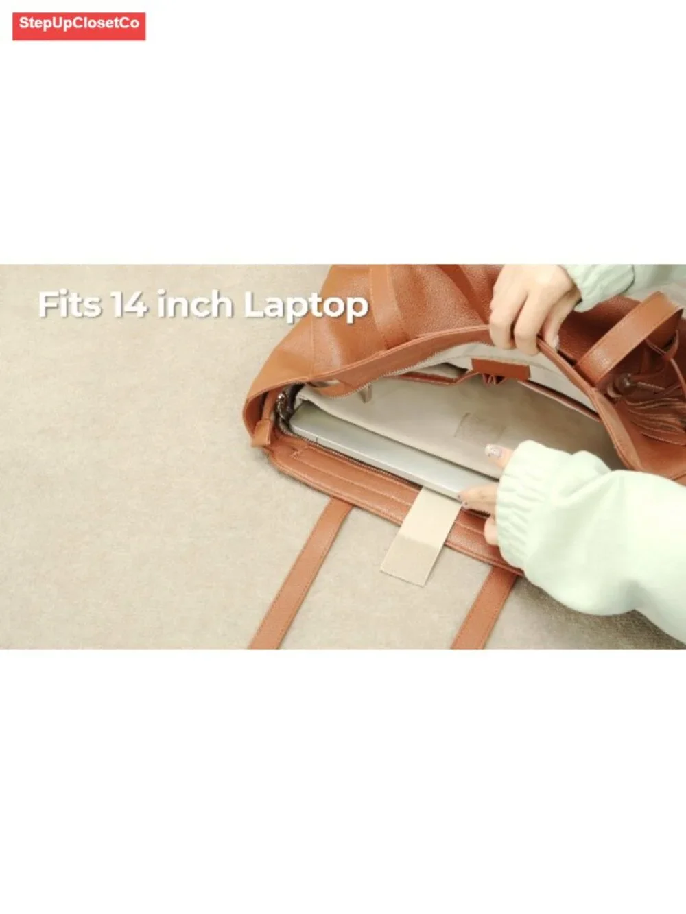 Genuine Leather Tote Bag Women Work Satchel Purse Large Shoulder Bag
